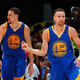 Klay Thompson and Stephen Curry of the Golden State Warriors
Kevin C. Cox/Getty Images